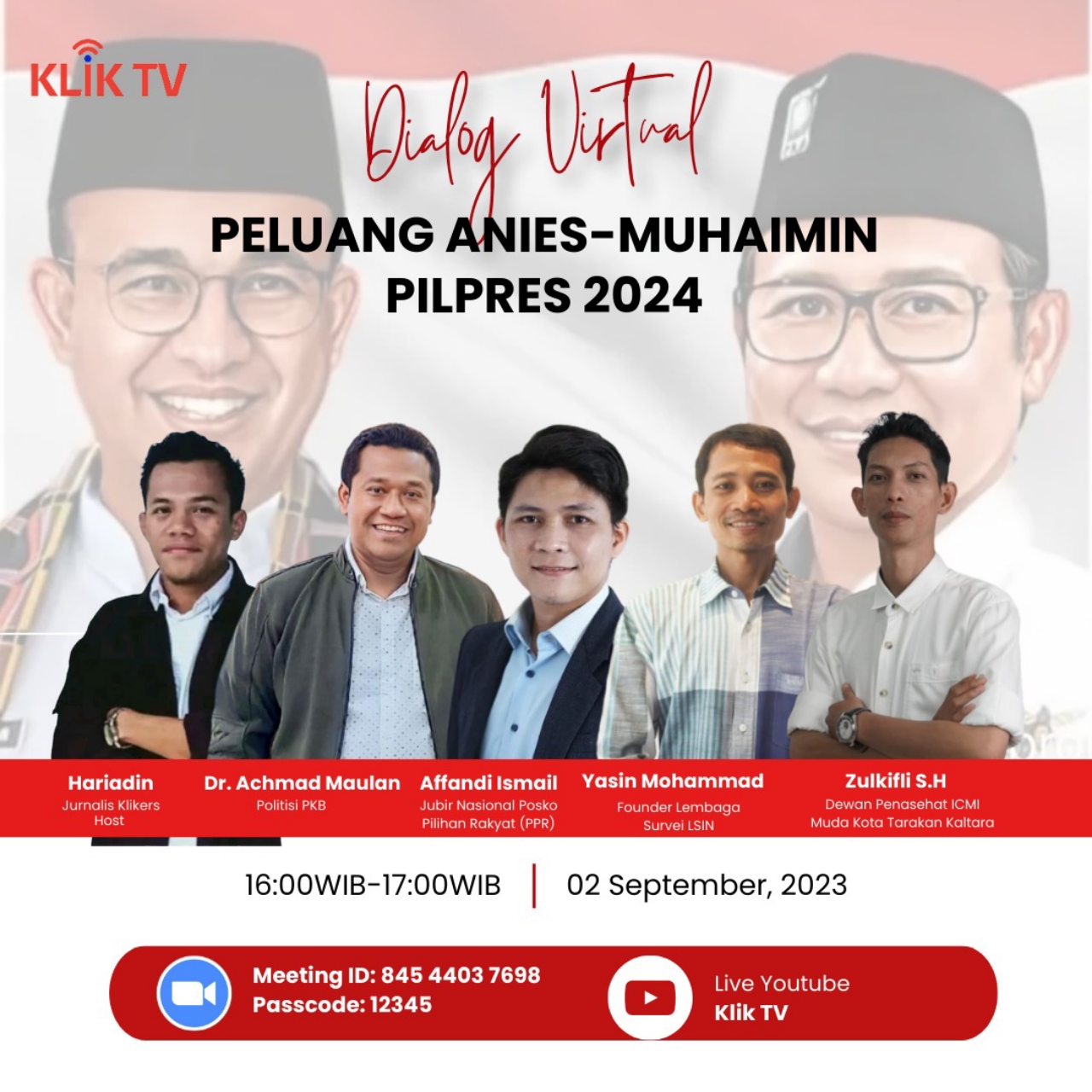 Dialog KLIK TV : Peluang Menang Anies-Muhaimin Pilpres 2024